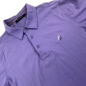Bugatchi Mens L Polo Shirt Purple Mercerized Cotton Short Sleeve Solid JCF2599